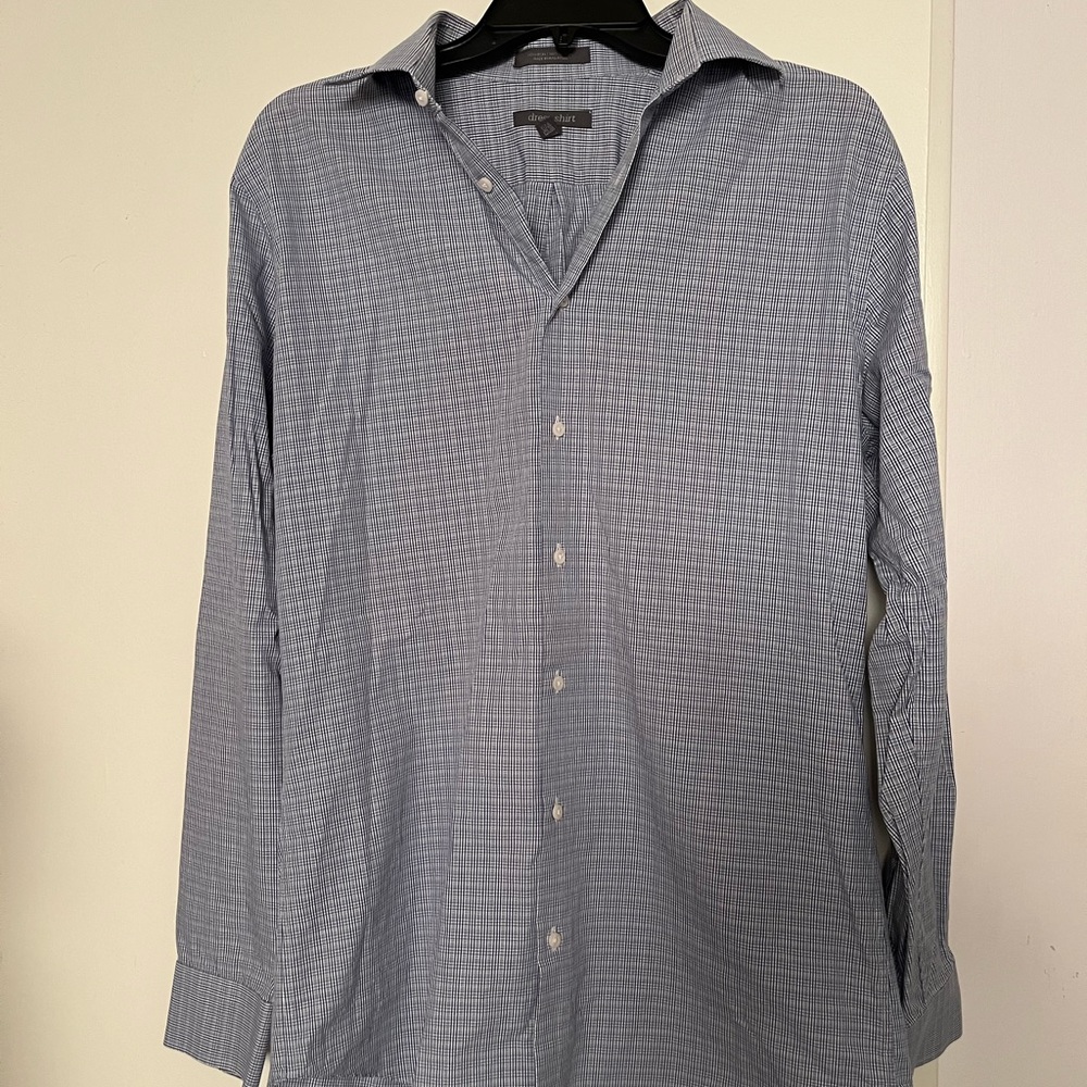 Men’s dress shirt non-iron 100% cotton trim fit